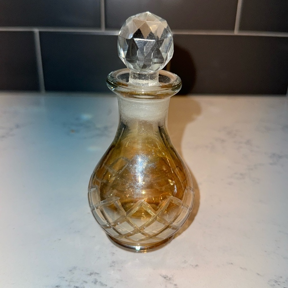 - Vintage Czech Yellow Crystal Perfume